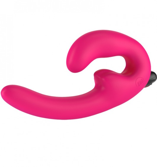 Розовый страпон с вибрацией Sharevibe - 22 см. - Fun Factory - купить с доставкой в Санкт-Петербурге