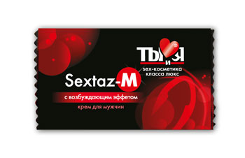 Возбуждающий крем Sextaz-M для мужчин в одноразовой упаковке - 1,5 гр. - Биоритм - купить с доставкой в Санкт-Петербурге