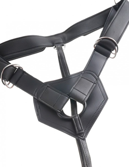 Страпон с телесной насадкой 7  Uncut with Strap on Harness - 18 см. - Pipedream - купить с доставкой в Санкт-Петербурге