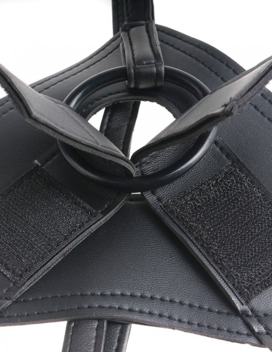 Страпон с телесной насадкой 7  Uncut with Strap on Harness - 18 см. - Pipedream - купить с доставкой в Санкт-Петербурге
