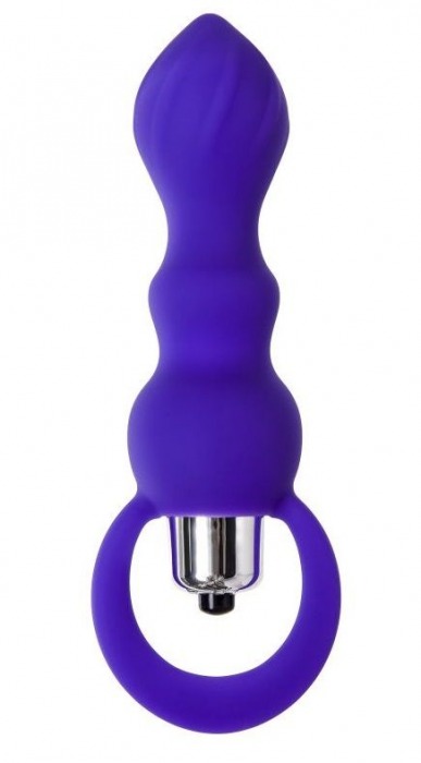 Фиолетовая анальная вибровтулка Curvy - 14 см. - ToyFa