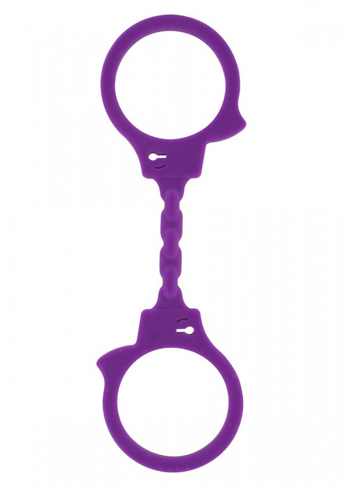 Фиолетовые эластичные наручники STRETCHY FUN CUFFS - Toy Joy - купить с доставкой в Санкт-Петербурге
