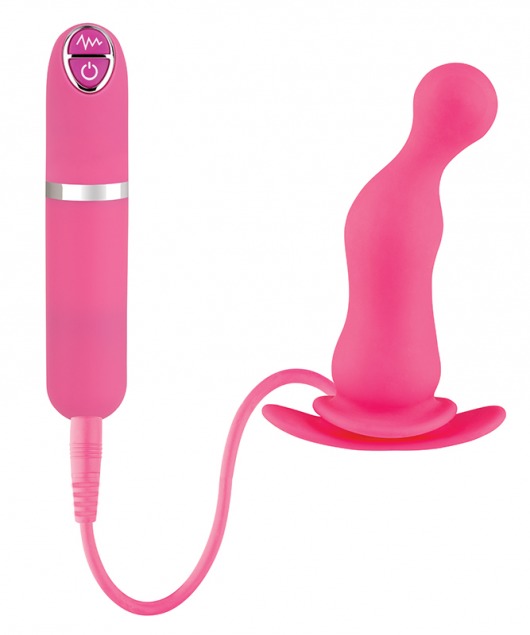 Розовая вибровтулка Dash Butt Plug With Mini Controller II - 9 см. - NMC