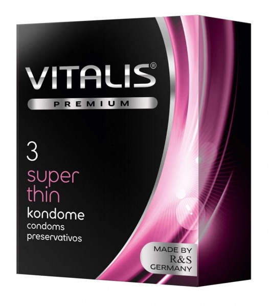 Ультратонкие презервативы VITALIS PREMIUM super thin - 3 шт. - Vitalis - купить с доставкой в Санкт-Петербурге