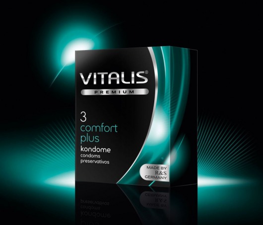 Контурные презервативы VITALIS PREMIUM comfort plus - 3 шт. - Vitalis - купить с доставкой в Санкт-Петербурге