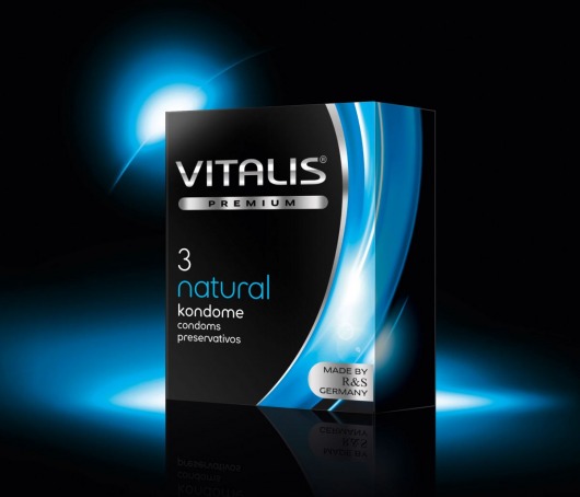 Классические презервативы VITALIS PREMIUM natural - 3 шт. - Vitalis - купить с доставкой в Санкт-Петербурге
