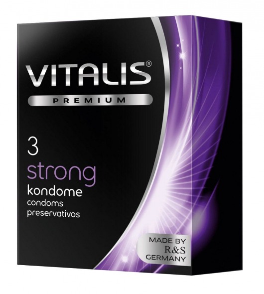 Презервативы с утолщенной стенкой VITALIS PREMIUM strong - 3 шт. - Vitalis - купить с доставкой в Санкт-Петербурге