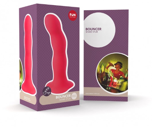 Красный фаллоимитатор BOUNCER - 18 см. - Fun Factory - купить с доставкой в Санкт-Петербурге
