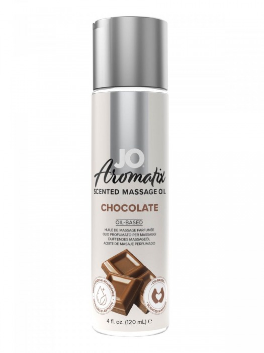 Массажное масло JO Aromatix Massage Oil Chocolate с ароматом шоколада - 120 мл. - System JO - купить с доставкой в Санкт-Петербурге