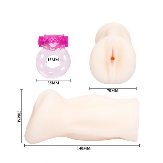 Вибрирующий мастурбатор со входом в виде вагины - 14 см. - Baile - в Санкт-Петербурге купить с доставкой