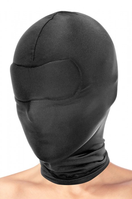 Сплошная маска-шлем с имитацией повязки для глаз - Fetish Tentation - купить с доставкой в Санкт-Петербурге