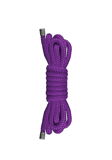Фиолетовая нейлоновая веревка для бандажа Japanese Mini - Shots Media BV - купить с доставкой в Санкт-Петербурге