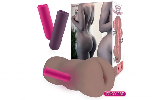 Коричневый вибромастурбатор-анус TONGGGO-Black Angel Auto - KOKOS - в Санкт-Петербурге купить с доставкой