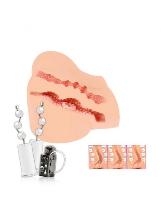 Вибрирующий мастурбатор-полуторс Olivia Say: вагина и анус - KOKOS - в Санкт-Петербурге купить с доставкой