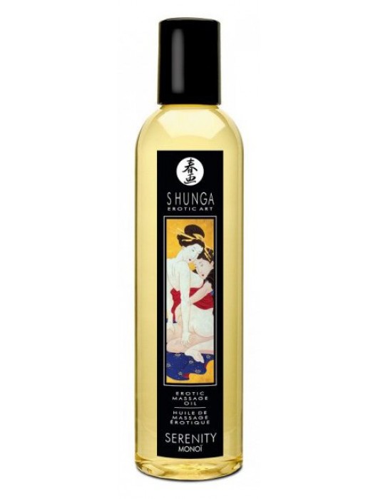 Массажное масло с ароматом таитянской монои Serenity Monoi - 250 мл. - Shunga - купить с доставкой в Санкт-Петербурге
