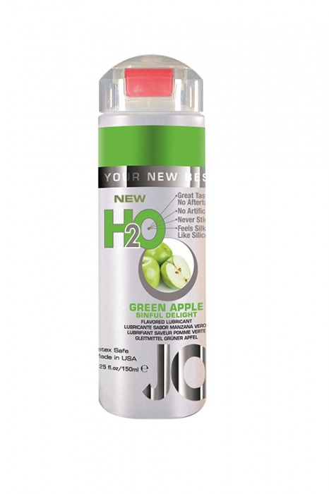 Ароматизированный любрикант на водной основе JO Flavored  Green Apple H2O - 150 мл. - System JO - купить с доставкой в Санкт-Петербурге