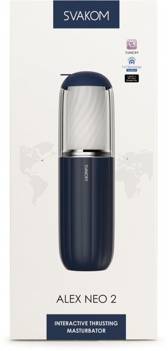 Черно-белый интерактивный мастурбатор Alex Neo 2 - Svakom - в Санкт-Петербурге купить с доставкой