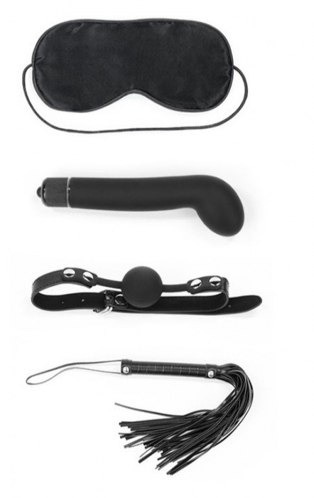 БДСМ-набор Deluxe Bondage Kit: маска, вибратор, кляп, плётка - Lovetoy - купить с доставкой в Санкт-Петербурге
