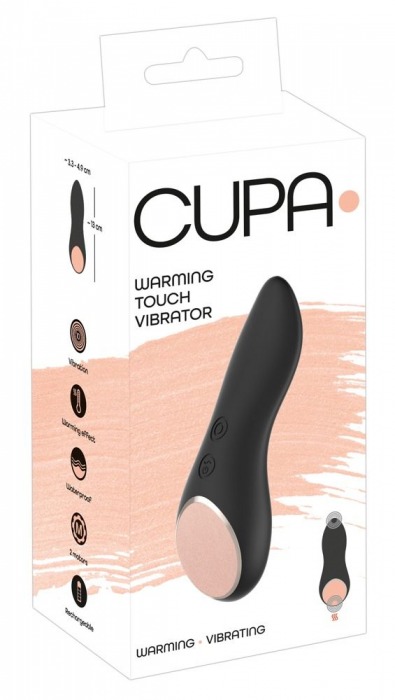 Черный клиторальный вибратор Cupa Touch с подогревом - Orion