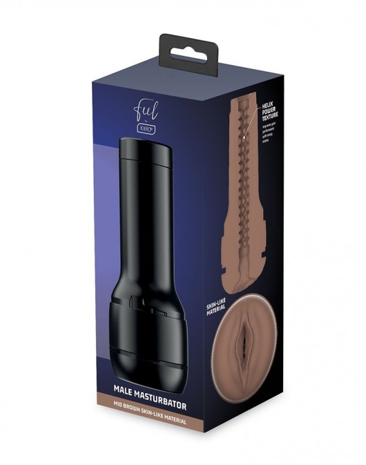 Коричневый мастурбатор-вагина Feel Stroker - Kiiroo - в Санкт-Петербурге купить с доставкой