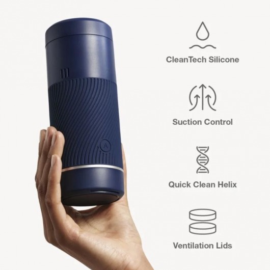 Синий мастурбатор с контролем всасывания Arcwave Pow Stroker - Arcwave - в Санкт-Петербурге купить с доставкой