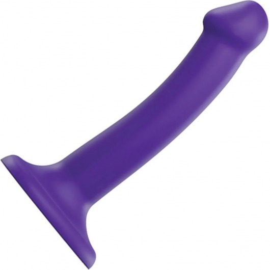 Фиолетовый фаллоимитатор-насадка Strap-On-Me Dildo Dual Density size S - 17 см. - Strap-on-me - купить с доставкой в Санкт-Петербурге