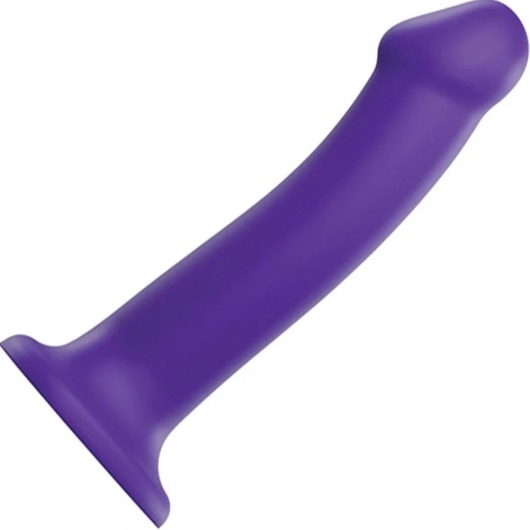 Фиолетовый фаллоимитатор-насадка Strap-On-Me Dildo Dual Density size L - 19 см. - Strap-on-me - купить с доставкой в Санкт-Петербурге