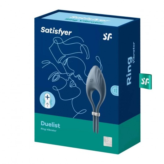 Темно-синее эрекционное кольцо-лассо Duelist - Satisfyer - в Санкт-Петербурге купить с доставкой
