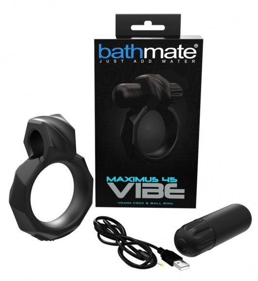 Черное эрекционное виброкольцо Maximus 45 Vibe - Bathmate - в Санкт-Петербурге купить с доставкой