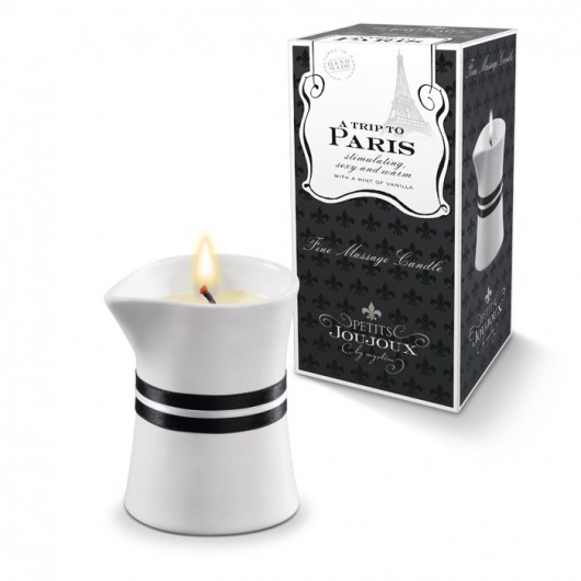 Массажное масло в виде малой свечи Petits Joujoux Paris с ароматом ванили и сандалового дерева - MyStim - купить с доставкой в Санкт-Петербурге