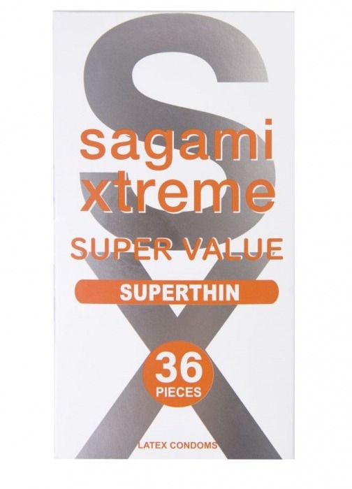 Ультратонкие презервативы Sagami Xtreme Superthin - 36 шт. - Sagami - купить с доставкой в Санкт-Петербурге