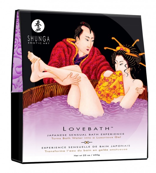 Соль для ванны Lovebath Sensual lotus, превращающая воду в гель - 650 гр. - Shunga - купить с доставкой в Санкт-Петербурге