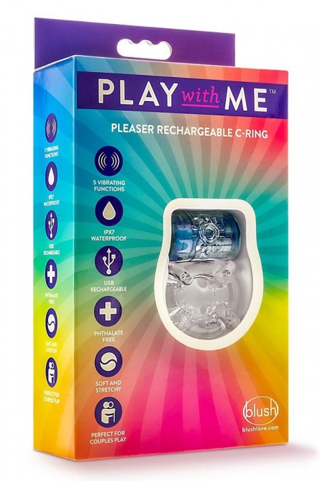 Фиолетовое эрекционное виброкольцо Pleaser Rechargeable C-Ring - Blush Novelties - в Санкт-Петербурге купить с доставкой