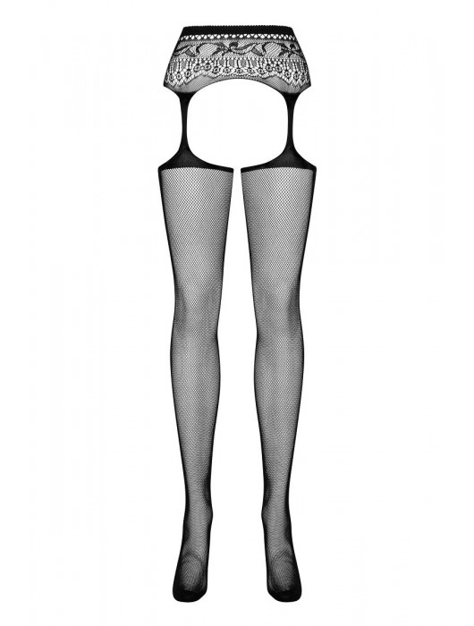 Чулочки в мелкую сетку с кружевным поясом Garter Stocking - Obsessive купить с доставкой