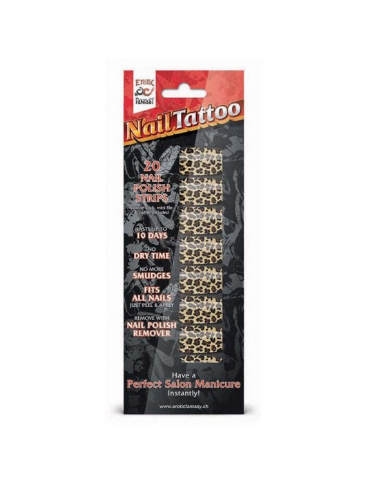 Набор лаковых полосок для ногтей Леопард Nail Foil - Erotic Fantasy купить с доставкой