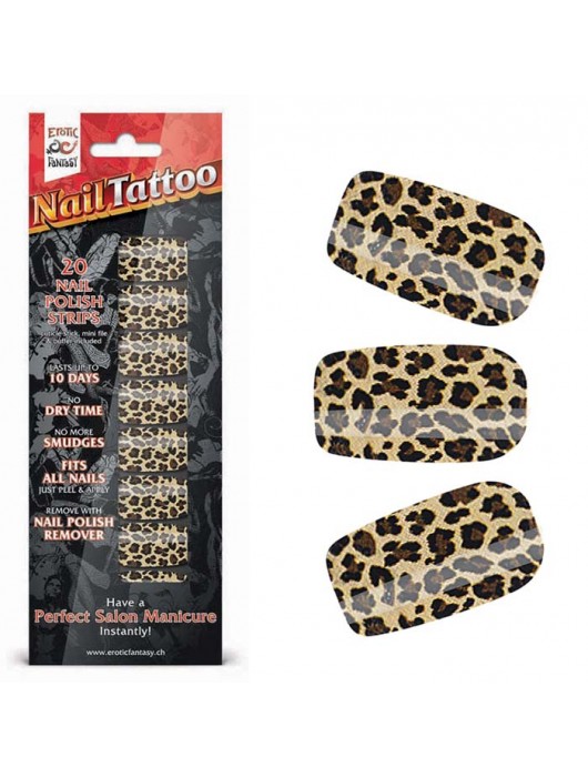 Набор лаковых полосок для ногтей Леопард Nail Foil - Erotic Fantasy купить с доставкой