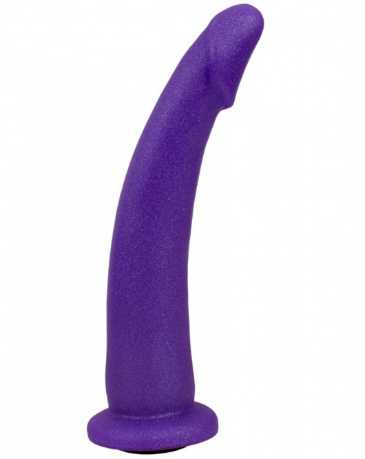 Фиолетовая гладкая изогнутая насадка-плаг - 20 см. - LOVETOY (А-Полимер) - купить с доставкой в Санкт-Петербурге