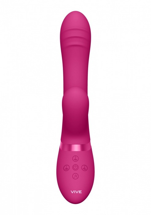 Розовый вибромассажер-кролик Tani - 21,5 см. - Shots Media BV