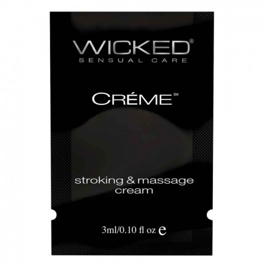 Крем для массажа и мастурбации Wicked Stroking and Massage Creme - 3 мл. - Wicked - купить с доставкой в Санкт-Петербурге