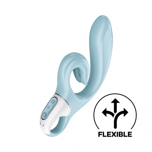Голубой вибратор-кролик Love me - 21,2 см. - Satisfyer