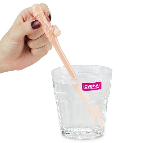 Телесные коктейльные трубочки с пенисами Original Willy Straws - 9 шт. - Lovetoy - купить с доставкой в Санкт-Петербурге
