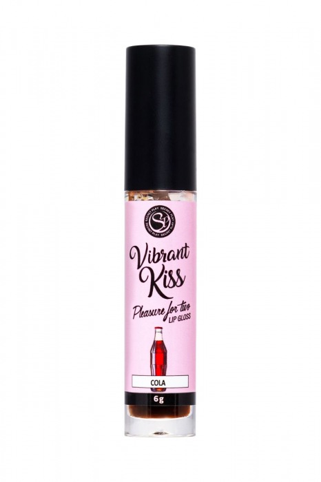 Бальзам для губ Lip Gloss Vibrant Kiss со вкусом колы - 6 гр. - Secret Play - купить с доставкой в Санкт-Петербурге