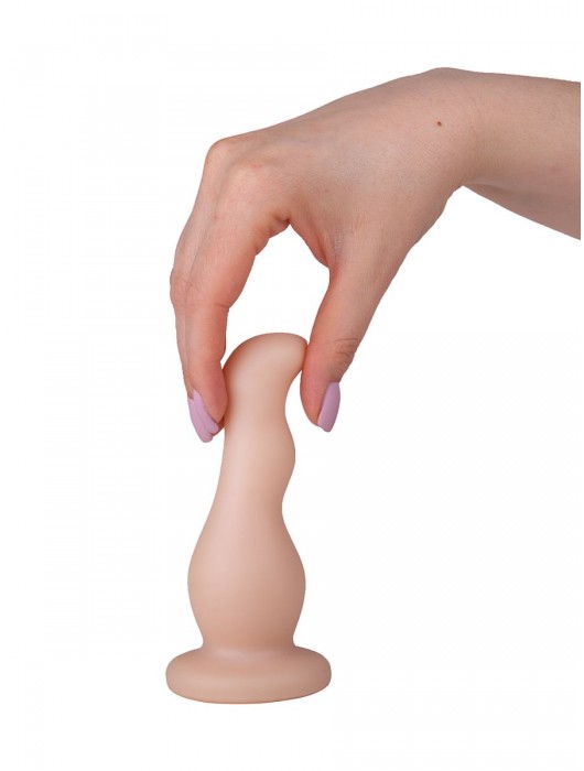 Телесный стимулятор простаты с изгибами - 13,5 см. - LOVETOY (А-Полимер) - в Санкт-Петербурге купить с доставкой