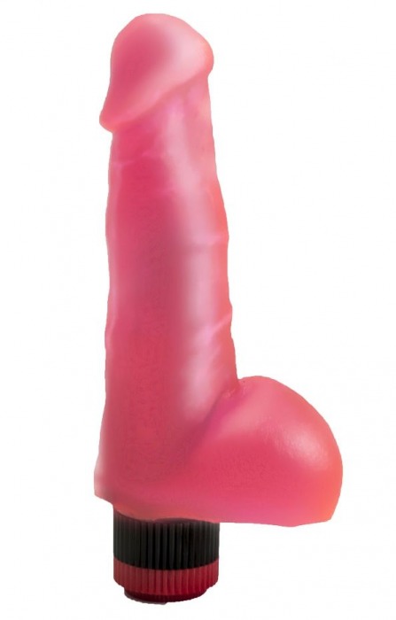 Гелевый виброфаллос розового цвета - 17,8 см. - LOVETOY (А-Полимер)
