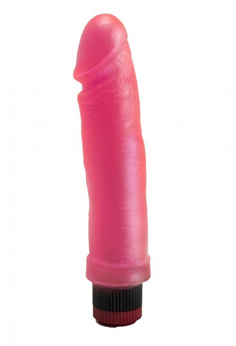 Розовый гелевый виброфаллос без мошонки - 20,5 см. - LOVETOY (А-Полимер)
