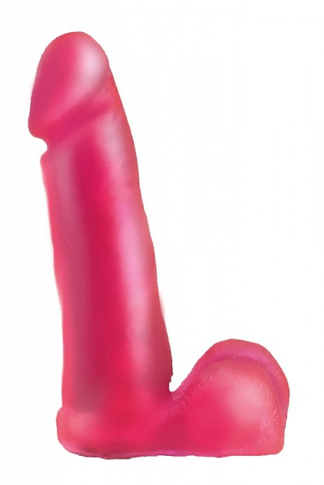 Нежно-розовая гелевая насадка-фаллос для трусиков с плугом - 16 см. - LOVETOY (А-Полимер) - купить с доставкой в Санкт-Петербурге