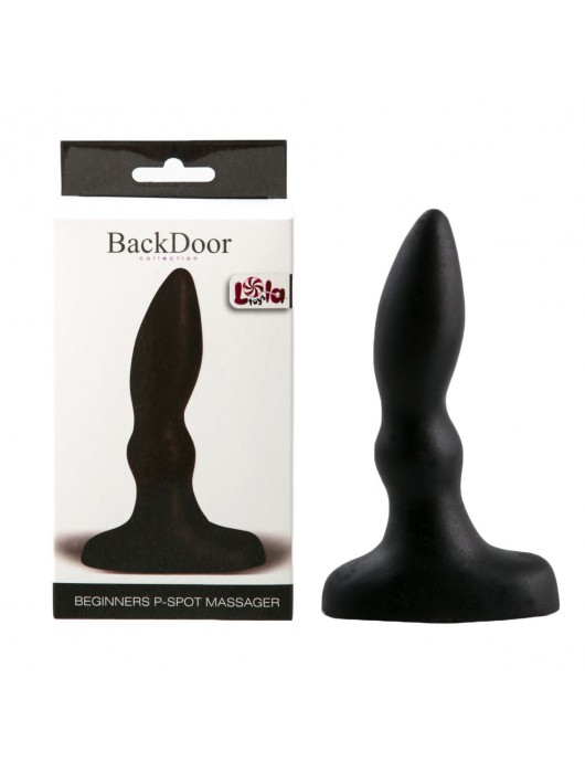 Черный анальный стимулятор Beginners p-spot massager - 11 см. - Lola Games
