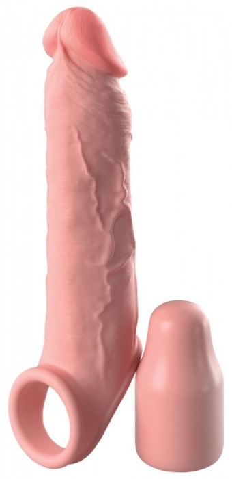 Телесная насадка-удлинитель 2 Inch Silicone X-tension with Strap - 20,3 см. - Pipedream - в Санкт-Петербурге купить с доставкой