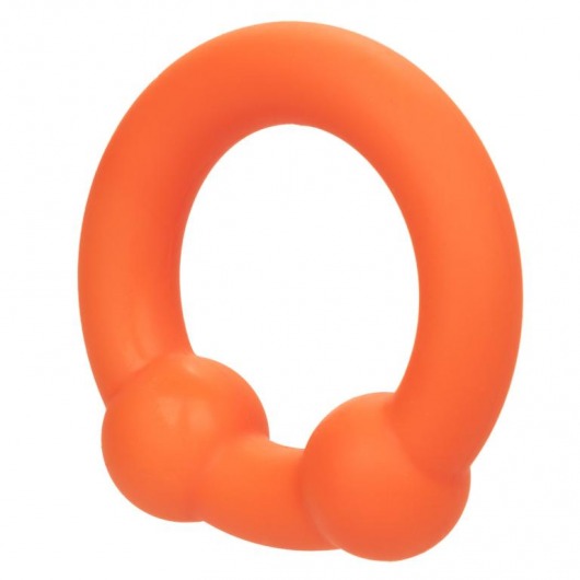 Оранжевое эрекционное кольцо Liquid Silicone Dual Ball Ring - California Exotic Novelties - в Санкт-Петербурге купить с доставкой