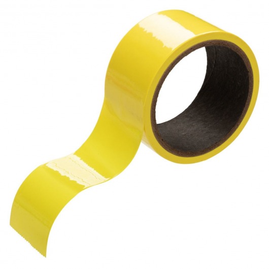 Желтый скотч для связывания Bondage Tape - 18 м. - California Exotic Novelties - купить с доставкой в Санкт-Петербурге